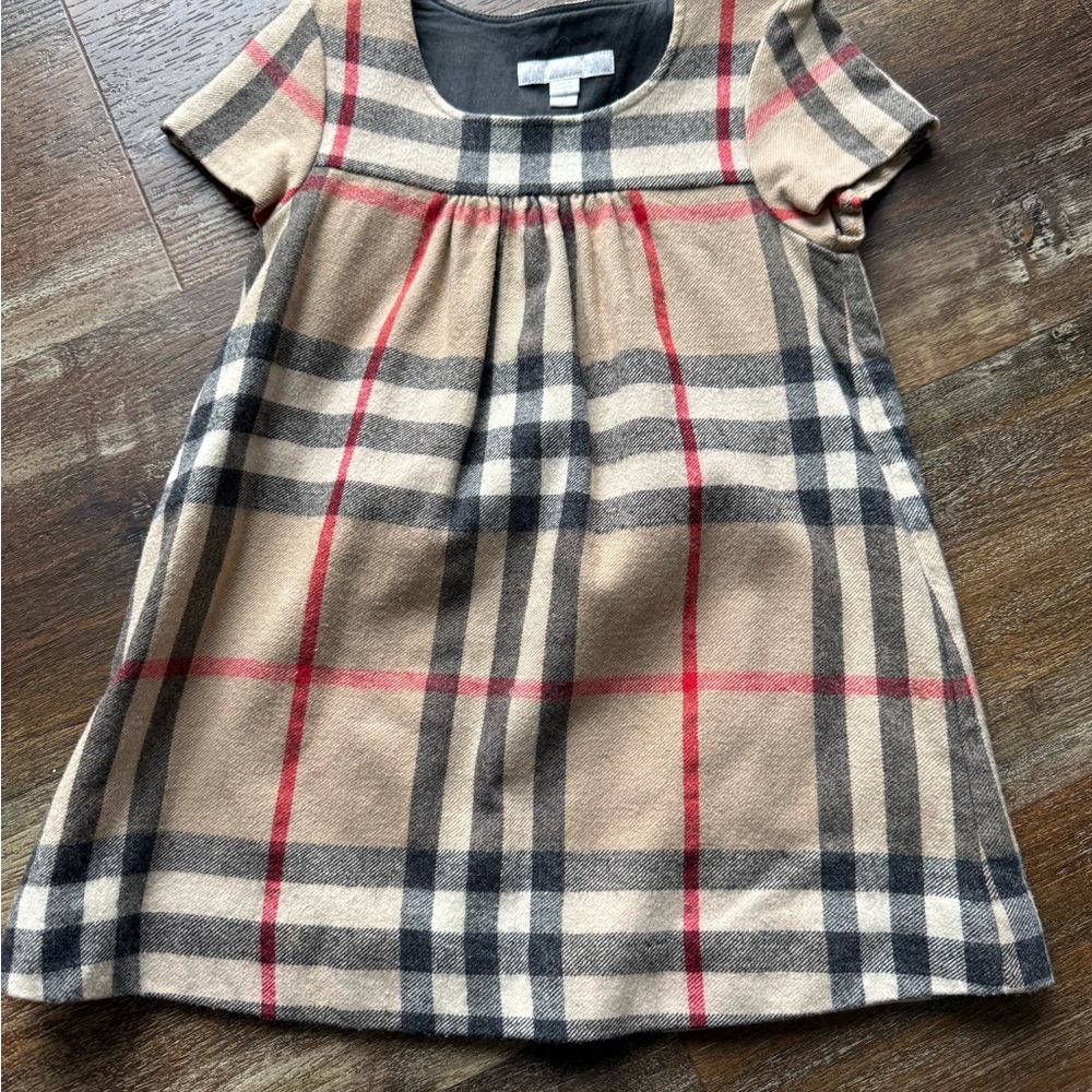 Burberry Kids wool  Dress - Beige, Black, Red